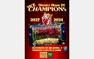 SENIORS MARNE D1 - Vice CHAMPIONS 2023/2024 !!