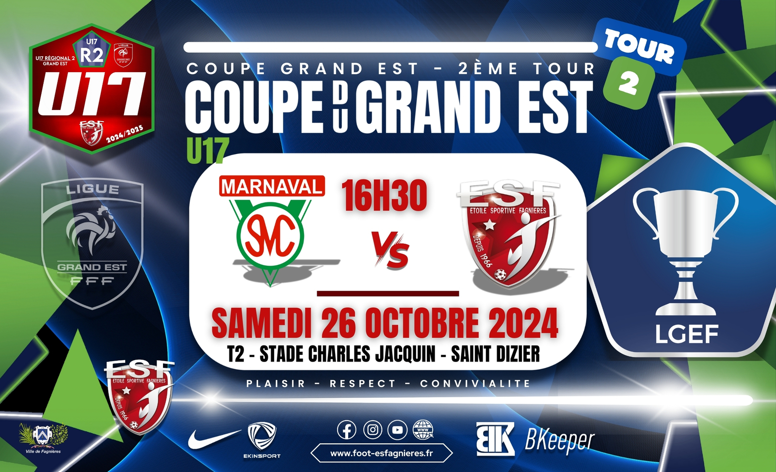 🏆 U17R2 - COUPE GRAND EST T2 - SC MARNAVAL VS ES FAGNIERES