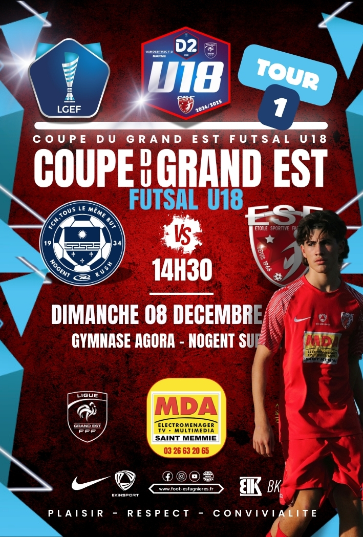 U18D2 - 🏆 COUPE FUTSAL LIGUE T1 - FC NOGENTAIS VS ES FAGNIERES