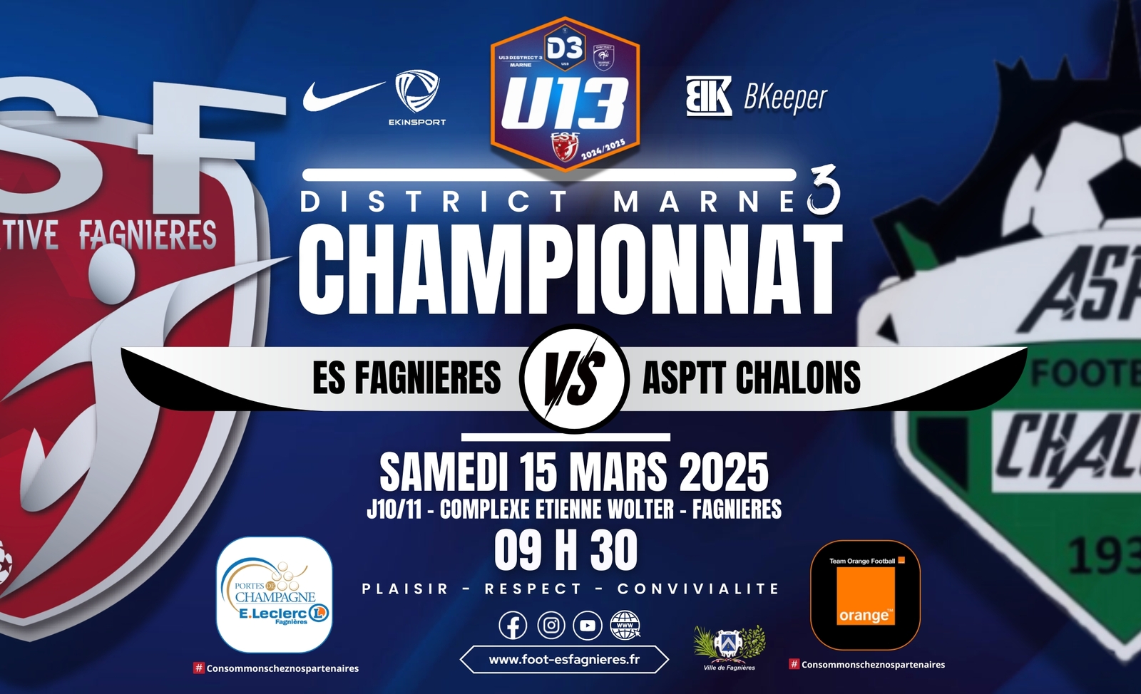 U13D3 - J10/11 - ES FAGNIERES VS ASPTT CHALONS