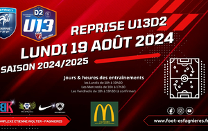 REPRISE U13D2 - SAISON 2024/2025