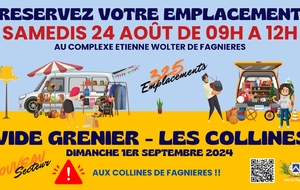 Réservez votre emplacement pour le Vide Grenier ! dernière chance !