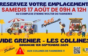 Réservez votre emplacement pour le Vide Grenier ! 