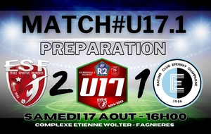 U17R2 - PREPA#1 - ES FAGNIERES VS RC EPERNAY