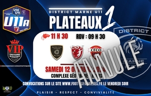 ⚠️ Annulé - U11A EXCELLENCE - PLATEAU A REIMS