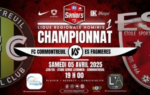 SENIORS R1 LIGUE J20/26 - FC CORMONTREUIL VS ES FAGNIERES