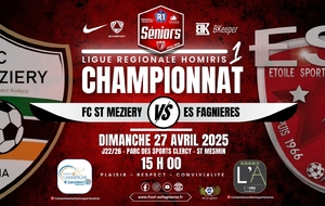 SENIORS R1 LIGUE J22/26 - FC ST MEZIERY VS ES FAGNIERES 