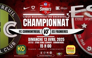 SENIORS R3 LIGUE J17/22 - FC CORMONTREUIL VS ES FAGNIERES 