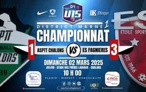 U15D1 - J01/09 - ASPTT CHALONS VS ES FAGNIERES