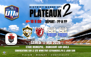 U11 HONNEUR - PLATEAU A BIGNICOURT/SAULX