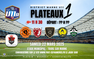 U11 EXCELLENCE - PLATEAU A TOURS SUR MARNE