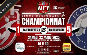 U17R2 J14/22 - ES FAGNIERES VS FC DOMBASLE