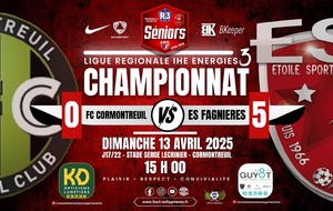 SENIORS R3 LIGUE J17/22 - FC CORMONTREUIL VS ES FAGNIERES