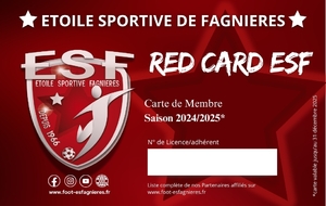 Commandez votre Carte Club RED CARD ESF