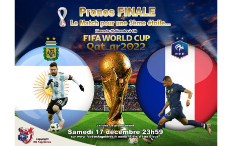 Pronostiquez la FINALE : ARGENTINE vs FRANCE (avant le 17/12)