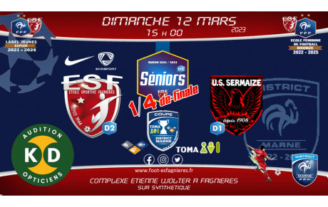 Coupe Toma Interim &amp; FPS : 1/4 de Finale à Fagnières....