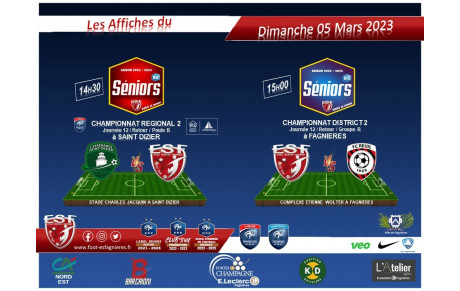 Les Affiches du Dimanche 05 Mars 2023....