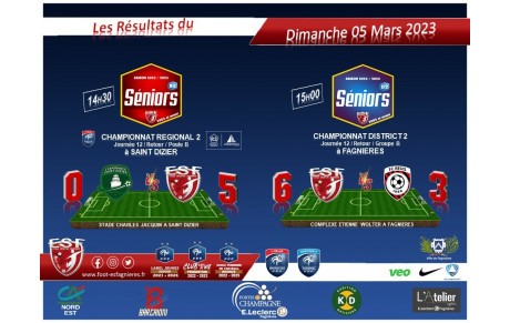 Les Résultats du Dimanche 05 Mars...