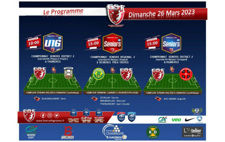 Le Programme du Dimanche 26 mars...