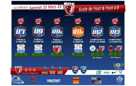 EDF &amp; Foot à 8 - Le Programme du Samedi 25 Mars...