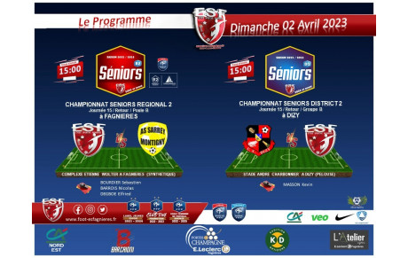 Le Programme du Dimanche 02 Avril Après-midi....