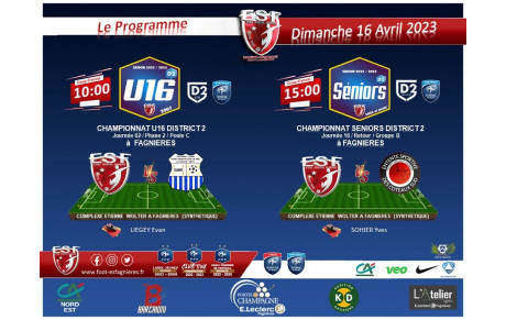 Le Programme du Dimanche 16 Avril 2023...