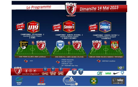 Le Programme du Dimanche 14 mai....