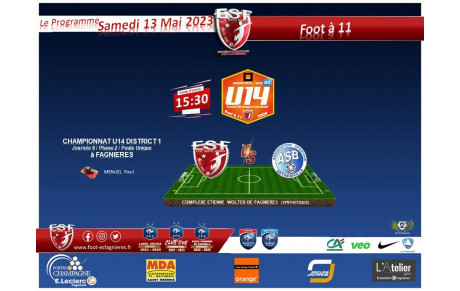 Le Programme du Samedi 13 Mai, Foot à 11....