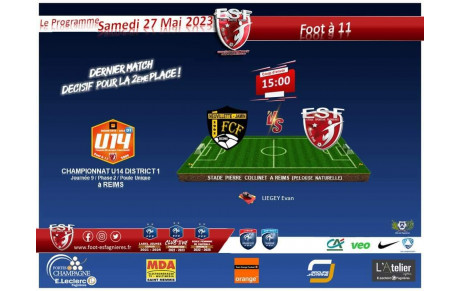 Le Programme du Samedi 27 Mai, Foot à 11.... 