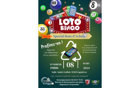 LOTO#1 &quot;Spécial Bons d'Achats&quot; du Vendredi 08 Mars 2024